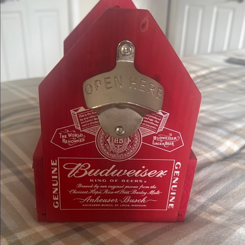 Budweiser Small Beer holder and Bottle Opener